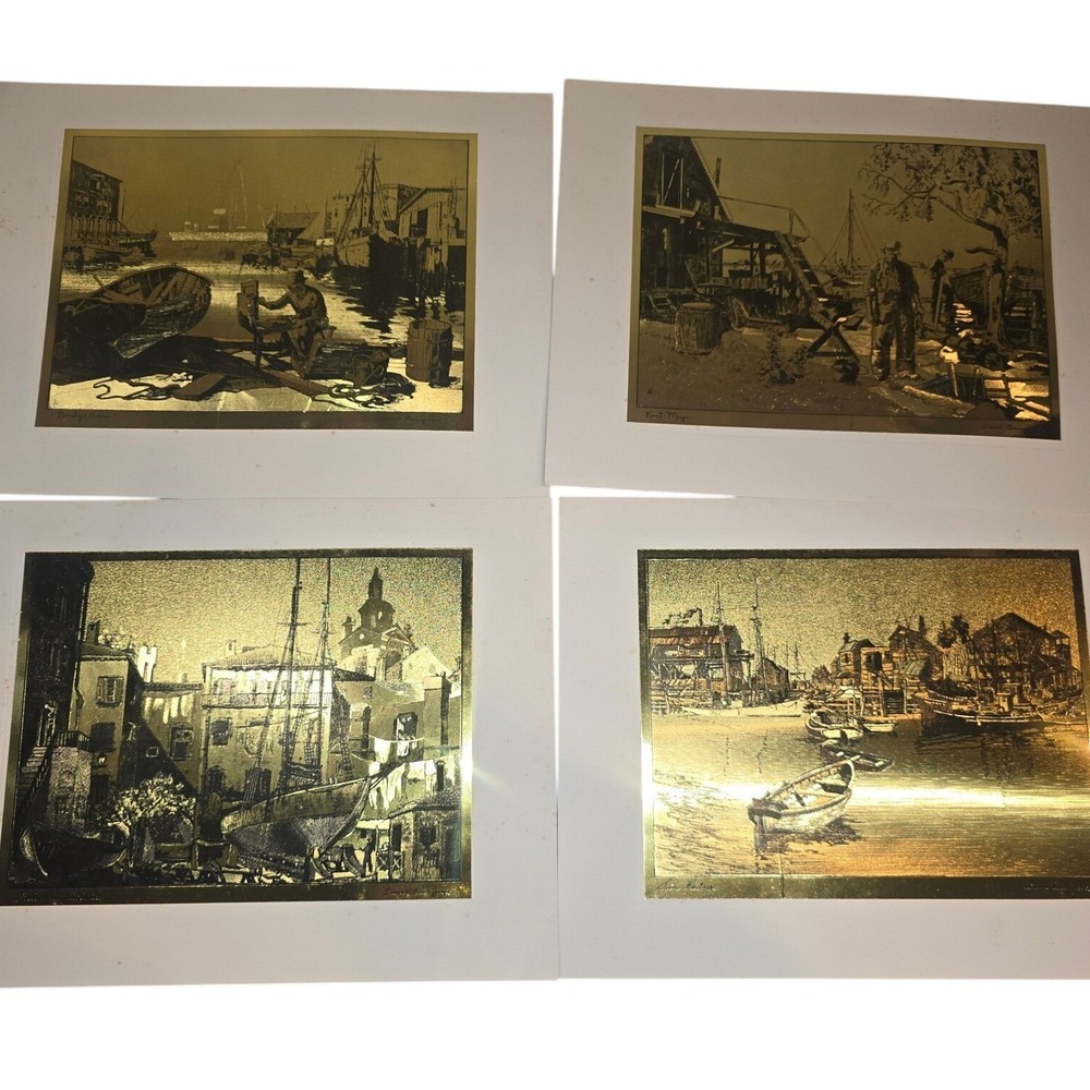 Lionel Barrymore 4 Vintage Chromatic Foil Print Approximately 8" x 6" Etched‎